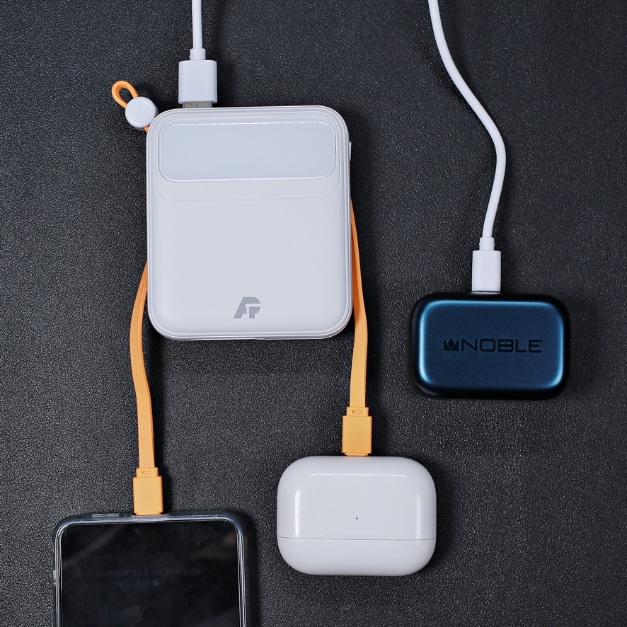 Two USB-A ports and one USB-C port