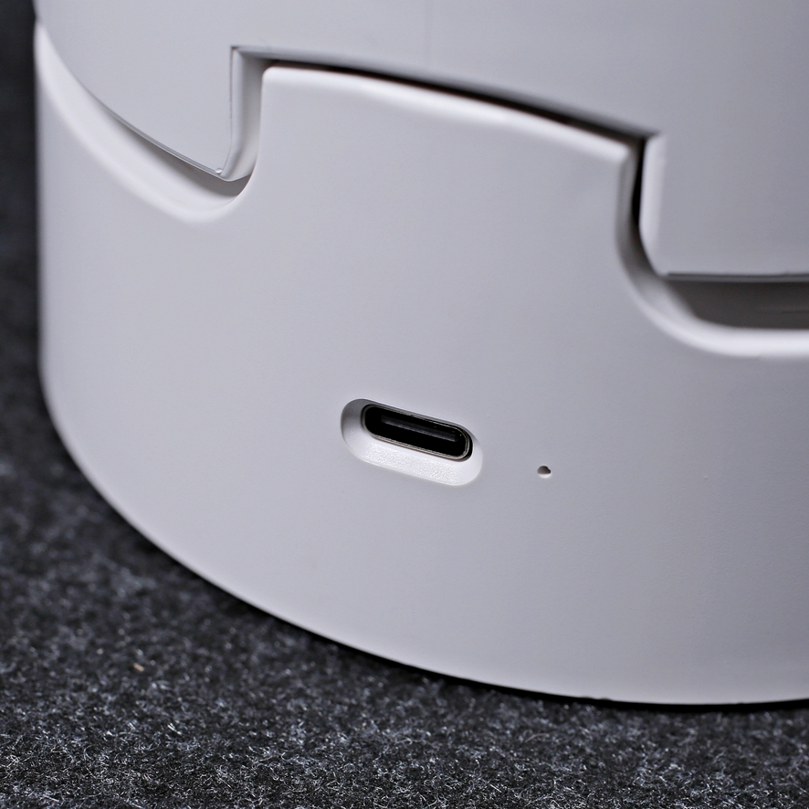USB-C charging port on the stand