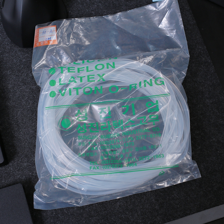 Silicone U-channel packing material closeup