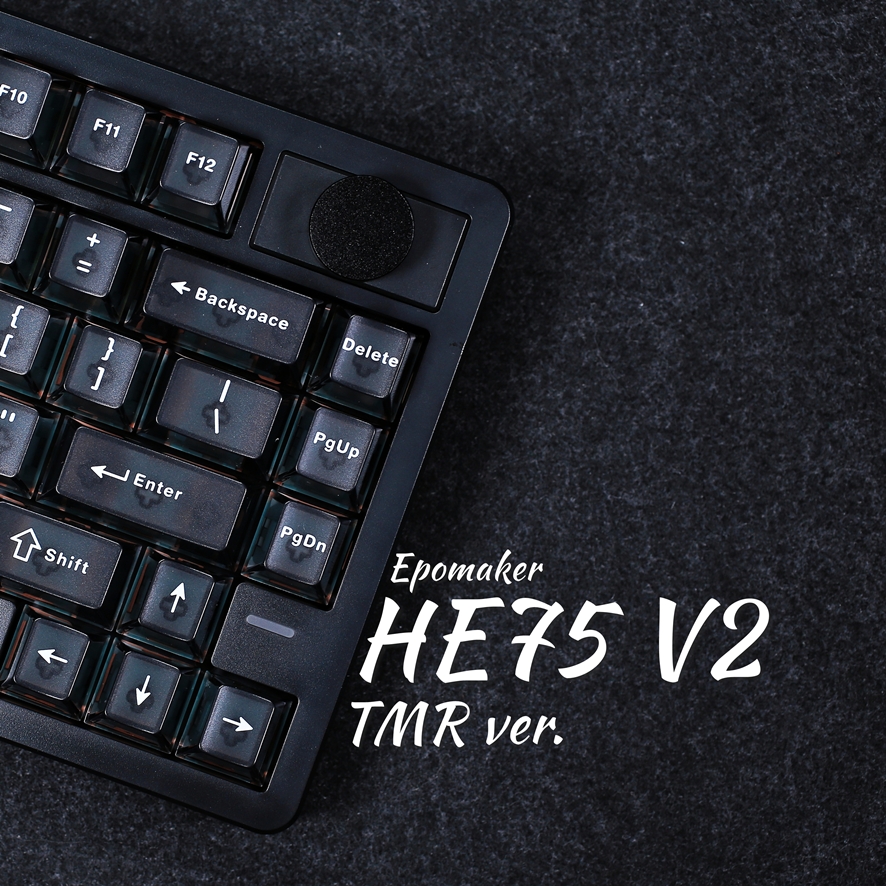 Translucent black keyboard with RGB lighting on desk