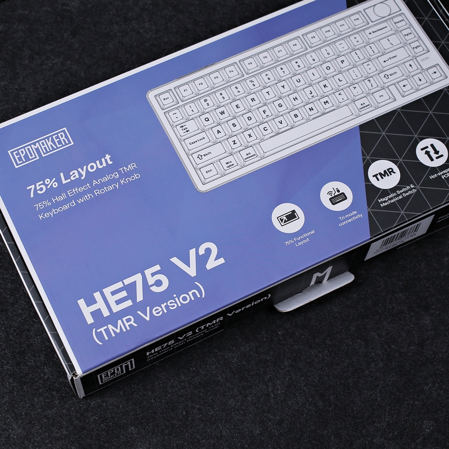 Epomaker HE75 V2 TMR packaging box