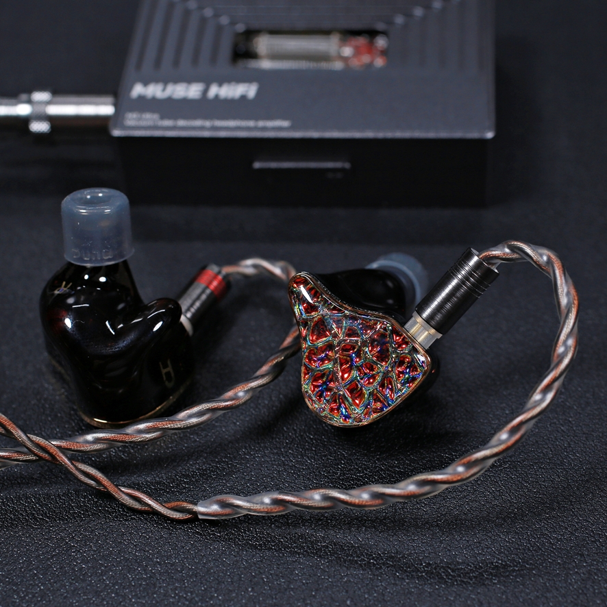 DUNU PRS5 connected to portable DAC dongle