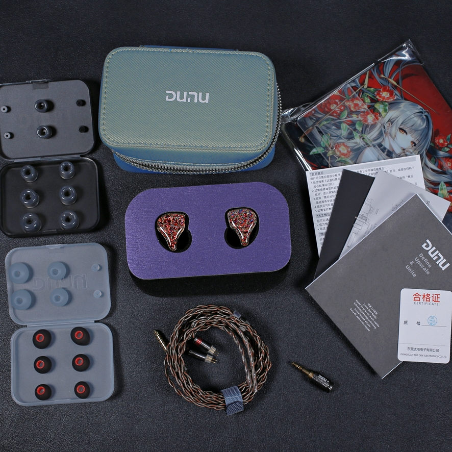 DUNU PRS5 box and unboxing accessories