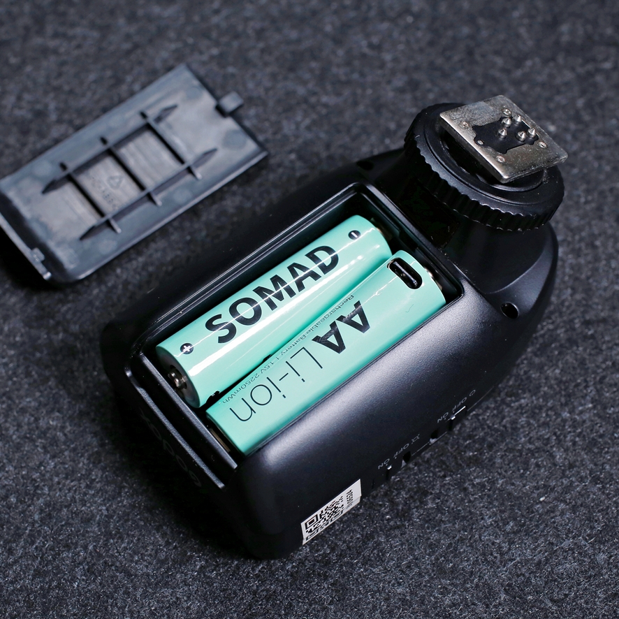 Inserting batteries into a camera transceiver